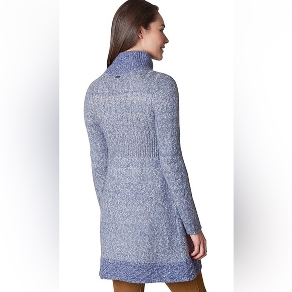 Prana The Angelica Duster Blue Size Large Chunky Sweater - Picture 2 of 11